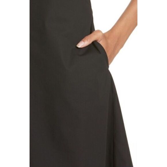 NWT Theory Cicieema Light Poplin Fit & Flare Dress in Black, Size 4 - Picture 10 of 16